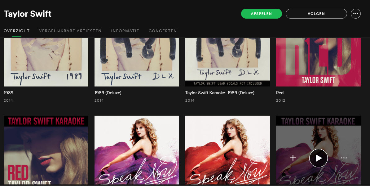 Taylor Swift terug op Spotify
